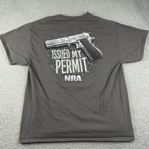 NRA Shirt Mens XL Gray We The People Gun Rights Permit Graphic Tee
